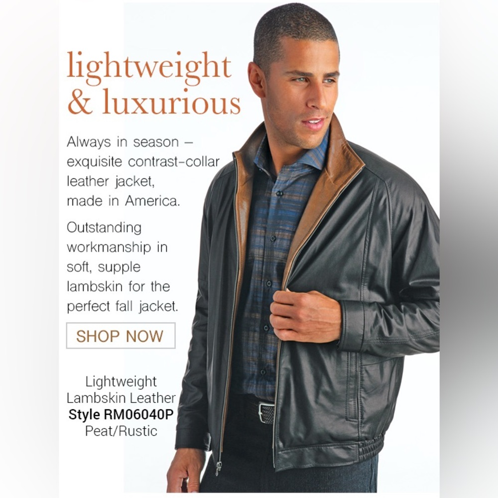 St.Croix Shop Lambskin Leather Bomber Jacket Two Tone Black Brown Size 40